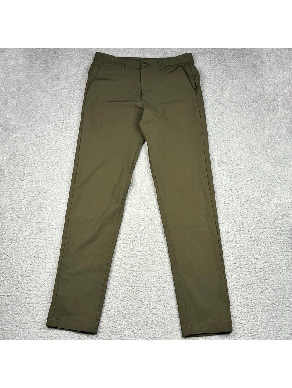 Lululemon Commission Pants Mens 33x32 Slim Warpstreme Green LM5524T